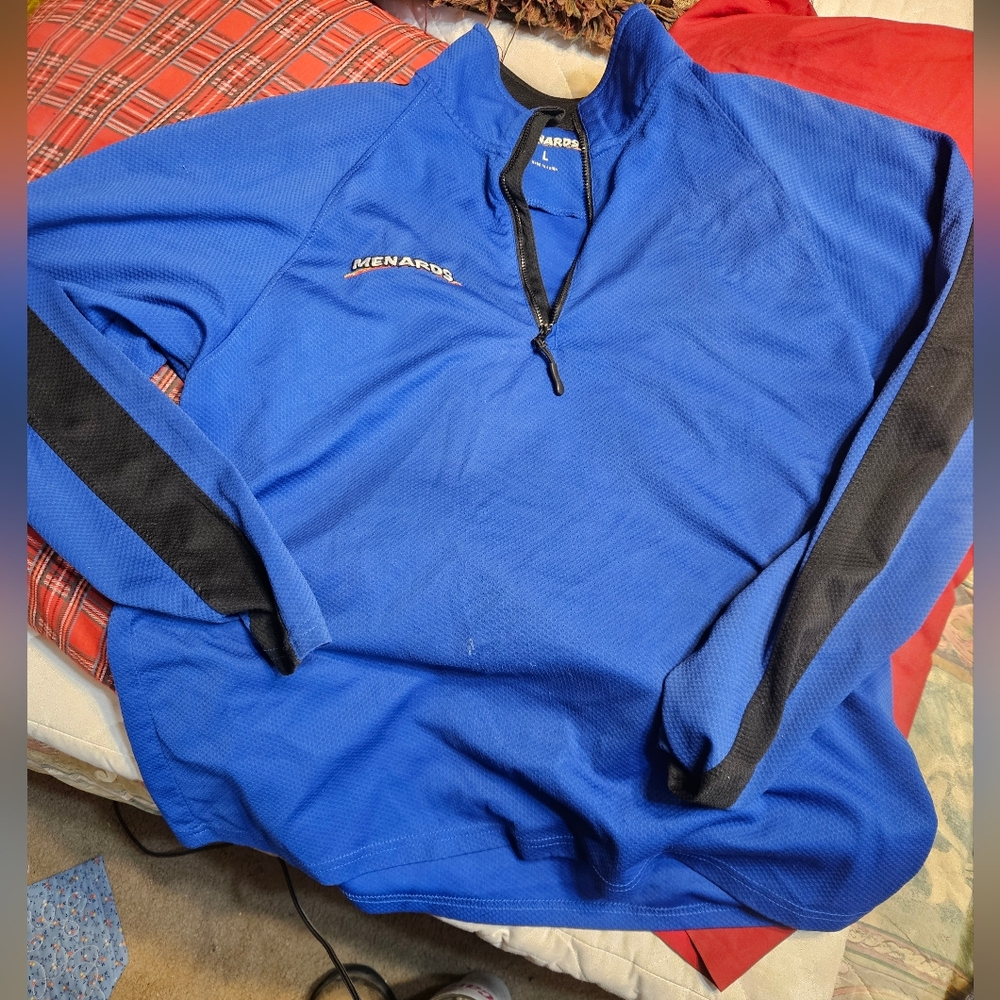Menards Unisex 1/4 Zip Long Sleeve Shirt